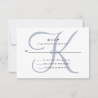 Modern Classic Monogram | Dusty Blue Wedding