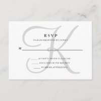Modern Classic Monogram in Grey RSVP