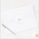 Modern Classic Monogram Wedding Sticker<br><div class="desc">This modern classic monogram wedding sticker is perfect for your elegant modern wedding. This design features black simple calligraphy off set on a neutral bright white background to match your classic traditional wedding or minimalist boho wedding in the spring, summer, fall, or winter. Please feel free to reach out to...</div>
