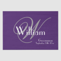 Modern Classic Personalized Silver White Mauve 