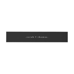 Modern Classic Personalized Wedding Invitation Belly Band