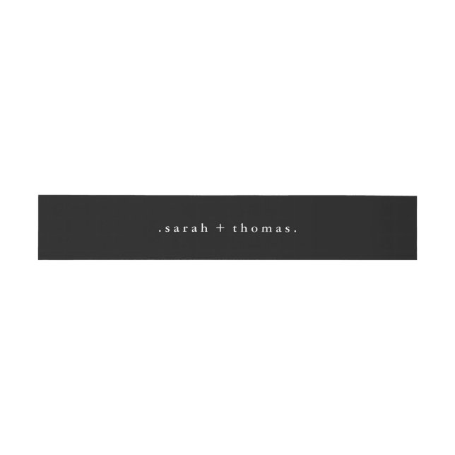 Modern Classic Personalized Wedding Invitation Invitation Belly Band (Flat)