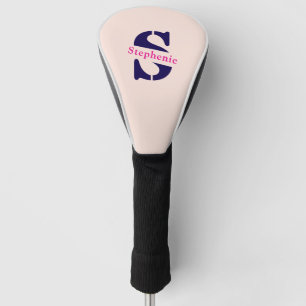 Modern Classic Professional Monogram and Name Golf Head Cover