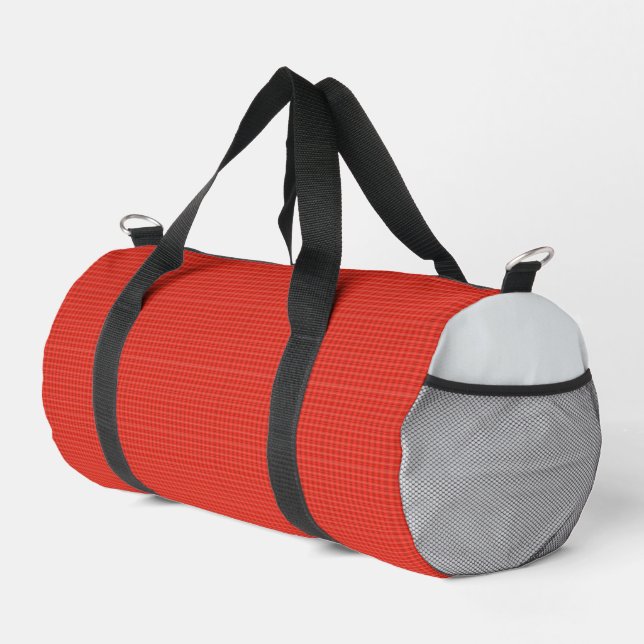 Modern Classic Red Plaid Duffle Bag (Right Corner)