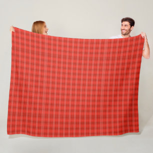 Modern Classic Red Plaid  Fleece Blanket