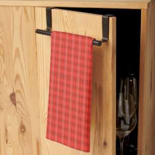 Modern Classic Red Plaid Kitchen Towel