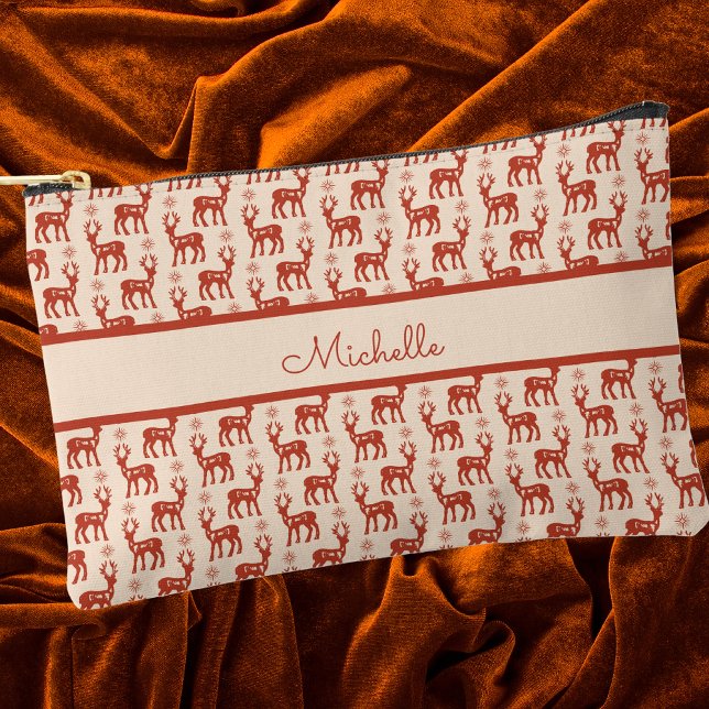 Modern Classic Simple Reindeer Pattern Accessory Pouch (Creator Uploaded)