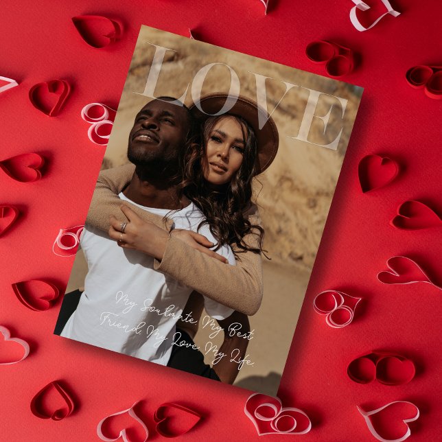 Modern Classic Valentine's Day Photo Card (Lover's Valentine's Day Photo Card)