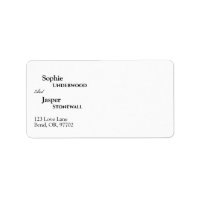 Modern Classic Wedding Address Label