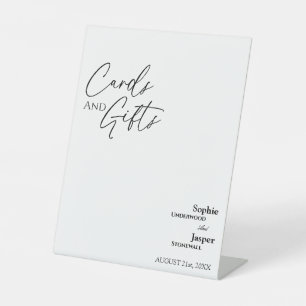 Modern Classic Wedding Cards and Gifts Sign