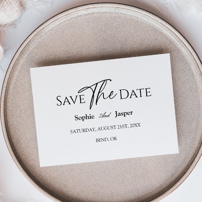 Modern Classic Wedding Flat Save The Date (Creator Uploaded)