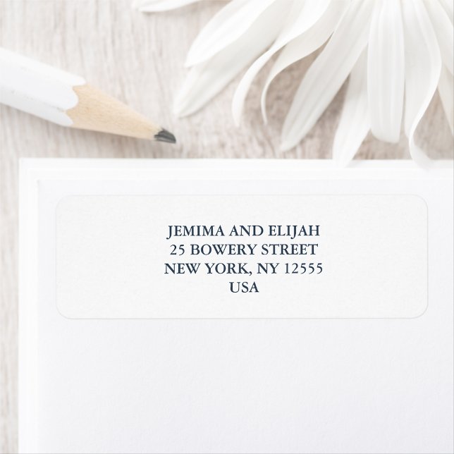 Modern Classic Wedding Return Address (Créateur téléchargé)