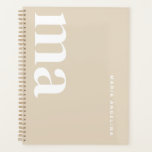 Modern Classy Beige Monogram Planner<br><div class="desc">A personalized and customizable planner designed to elevate your office decor. This classy office decor piece seamlessly fits into any office decor professional setting, perfect for office decor workplace and home office decor. Ideal for office decor professional business women, it exudes a sense of sophistication and organization. Not just for...</div>