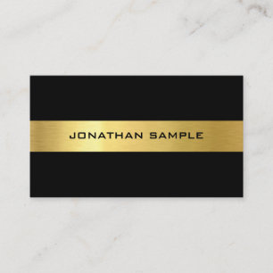 Modern Classy Black And Gold Trendy Luxe Template Business Card