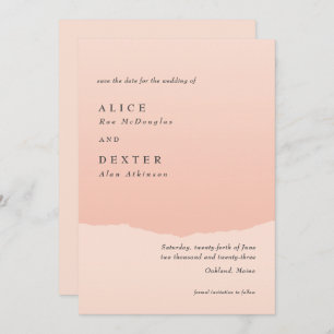 Modern Classy Elegant Blush Save the Date Invitation