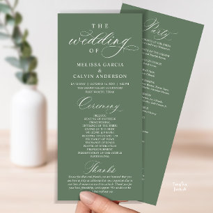 Modern Classy Elegant Wedding Ceremony Program