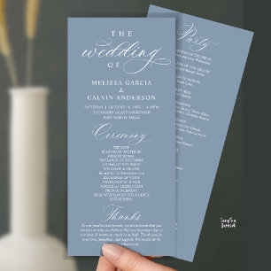 Modern Classy Elegant Wedding Ceremony Program