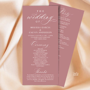 Modern Classy Elegant Wedding Ceremony Program
