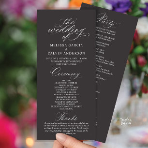 Modern Classy Elegant Wedding Ceremony Program