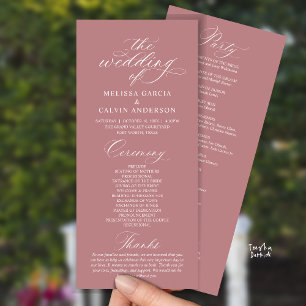 Modern Classy Elegant Wedding Ceremony Program