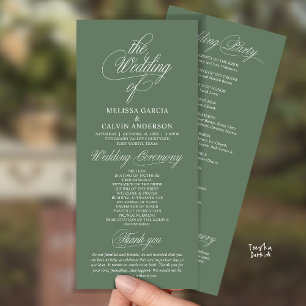 Modern Classy Elegant Wedding Ceremony Program