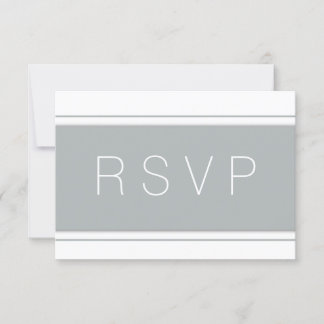 Modern Classy Glacier Grey Wedding RSVP Card