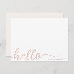 Modern Classy Ivory Cream Hello Card