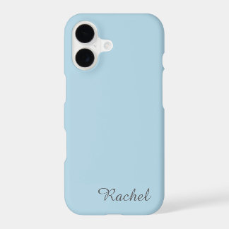 Modern Classy Light Blue Personalized Name