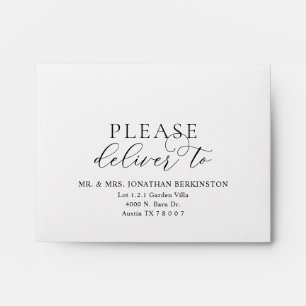 Modern Classy RSVP Please deliver to Envelope
