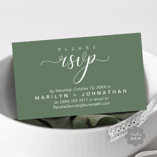 Modern Classy RSVP Wedding Website Reminder Enclosure Card