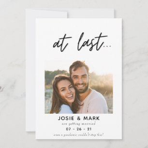 modern classy script finally photo save the date