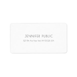 Modern Classy Simple White Template Professional Label