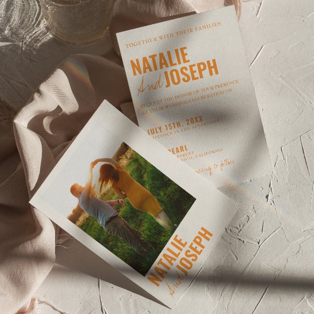 Modern Classy Traditional Colourful Photo Wedding Invitation (Creator Uploaded)