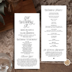 Modern Classy Wedding Ceremony Order Program