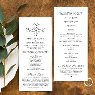 Modern Classy Wedding Ceremony Order Program