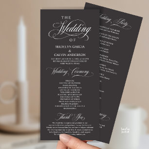 Modern Classy Wedding Ceremony Order Program