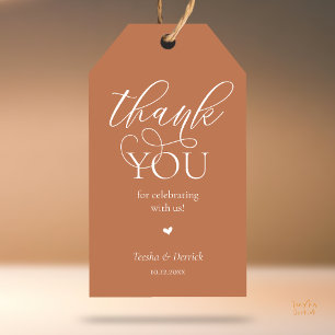 Modern Classy Wedding Party Gifts Thank You Gift Tags