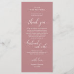 Modern Classy Wedding Place Setting Thank You Card<br><div class="desc">This is the Modern classy dusty rose themed, Dinner Place Setting Thank You Cards. Share the love and show your appreciation to your guests, when they sit down at their seat and read this personalised charming thank you place setting card. It's a wonderful way to kick off your special day...</div>