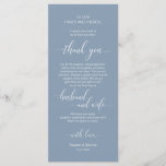 Modern Classy Wedding Place Setting Thank You Card<br><div class="desc">This is the Modern classy Dusty Blue themed, Dinner Place Setting Thank You Cards. Share the love and show your appreciation to your guests, when they sit down at their seat and read this personalised charming thank you place setting card. It's a wonderful way to kick off your special day...</div>