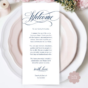 Modern Classy Wedding Place Setting Thank You Card
