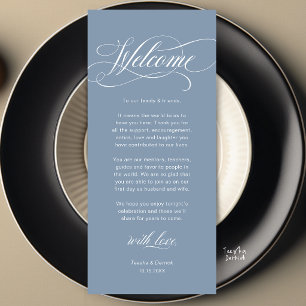 Modern Classy Wedding Place Setting Thank You Card