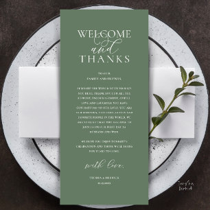 Modern Classy Wedding Reception Thank You Card