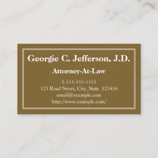 Modern & Clean Attorney-At-Law Business Card