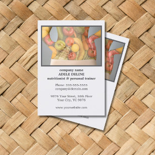 Modern Clean Body Nutritionist Personal Trainer Business Card