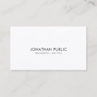 Modern Clean Chic Elegant White Professional Plain