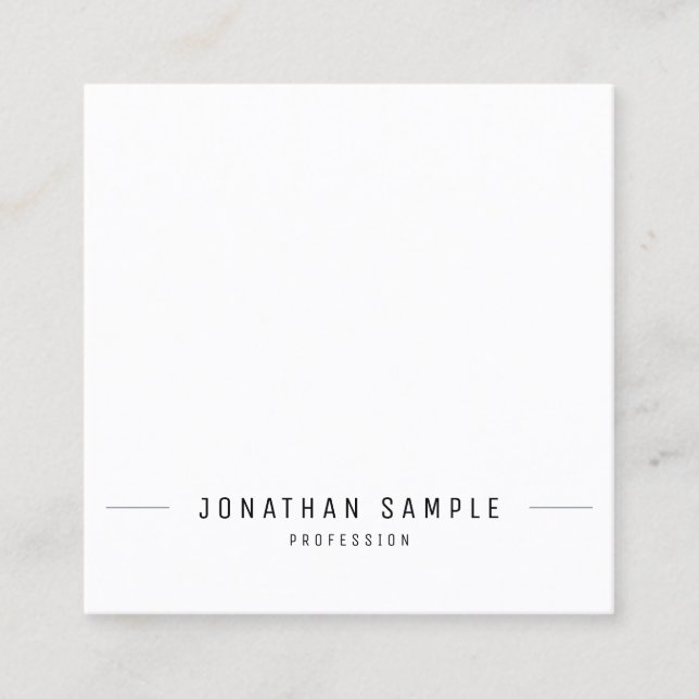 Modern Clean Design Trendy Creative Template Cool Square Business Card (Front)