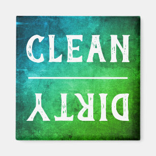Modern Clean Dirty Dishwasher Magnet