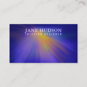 Modern Clean Elegant Design Colourful Light on Blu Business Card