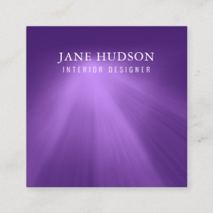 Modern Clean Elegant Design Purple Light Luxurious Square Business Card