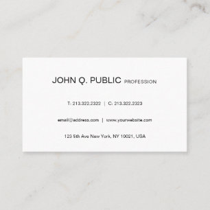 Modern Clean Graphic Design Sophisticated Plain Business Card